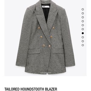 Zara XS Tailored Houndstooth Blazer